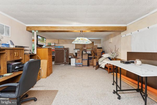Home Office, Interior, Pendant Lights, Wooden Beams