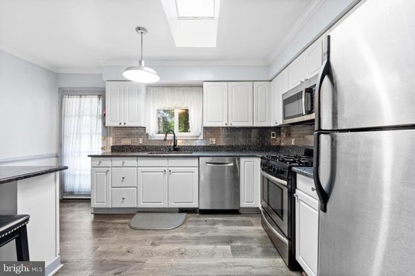 Interior, Kitchen, Pendant Lights, Stainless Steel Appliances, Wood Texture Flooring
