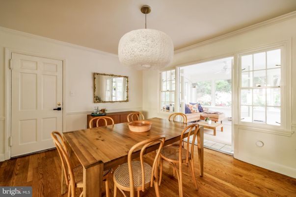 Dining room, Interior, Living room, Pendant Lights, Wood Texture Flooring