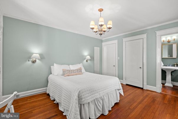 Bedroom, Chandelier, Interior, Wood Texture Flooring