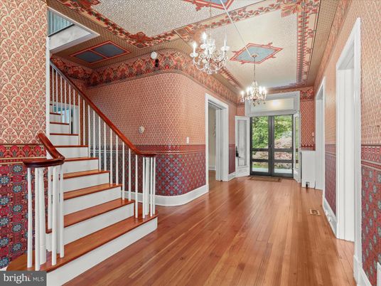Chandelier, Interior, Wood Texture Flooring