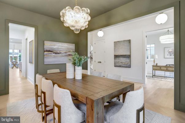 Chandelier, Dining room, Interior, Pendant Lights, Wood Texture Flooring