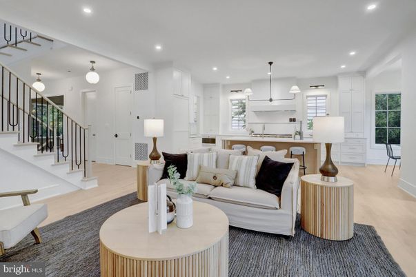 Interior, Kitchen, Living room, Pendant Lights, Recessed Lighting, Wood Texture Flooring