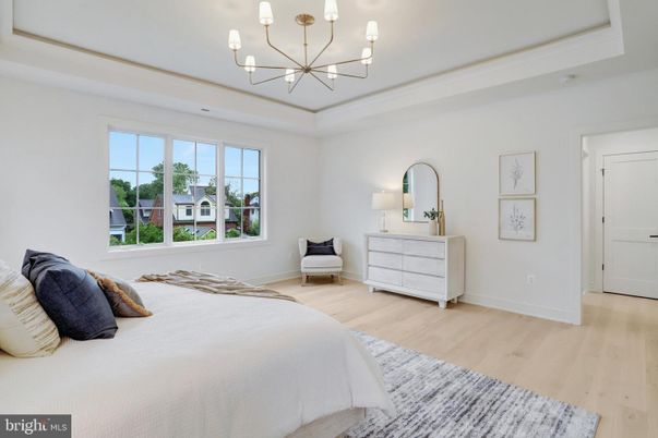 Bedroom, Chandelier, Interior, Wood Texture Flooring