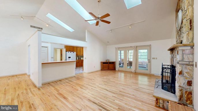 Empty room, Interior, Kitchen, Wood Texture Flooring