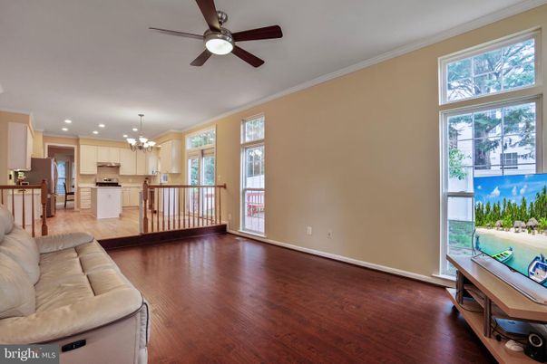 Chandelier, Interior, Kitchen, Recessed Lighting, Wood Texture Flooring