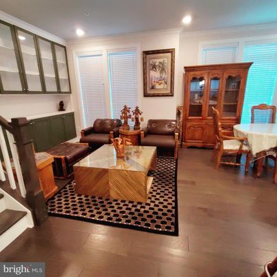Dining room, Interior, Living room, Recessed Lighting, Wood Texture Flooring