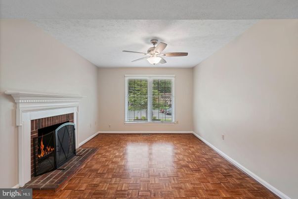 Empty room, Fireplace, Interior, Wood Texture Flooring