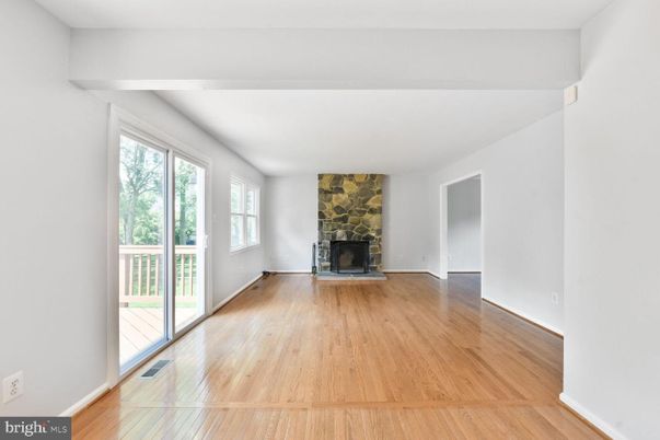 Empty room, Fireplace, Interior, Wood Texture Flooring
