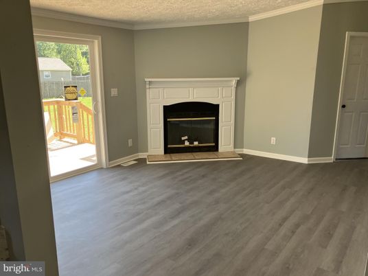 Empty room, Fireplace, Interior, Wood Texture Flooring