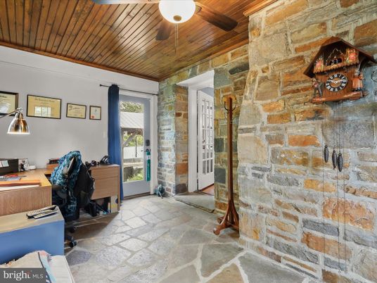 Interior, Stone Walls, Wooden Ceilings