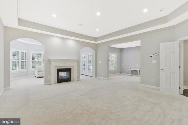 Empty room, Fireplace, Interior, Recessed Lighting