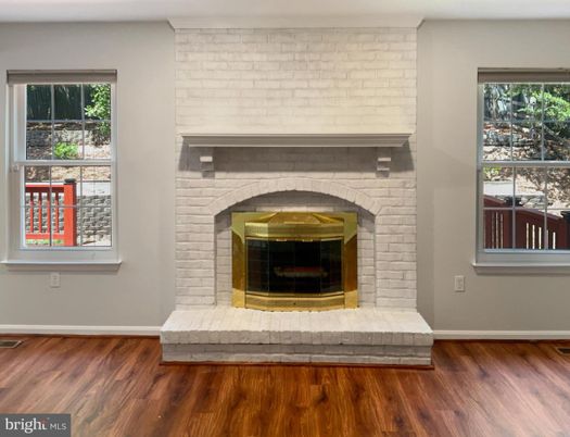 Fireplace, Interior, Stone Walls, Wood Texture Flooring