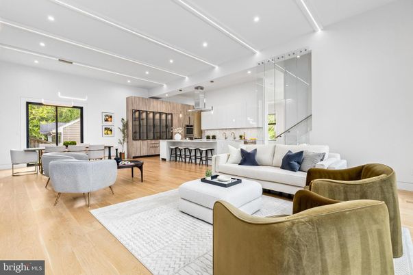 Interior, Kitchen, Living room, Pendant Lights, Recessed Lighting, Wood Texture Flooring