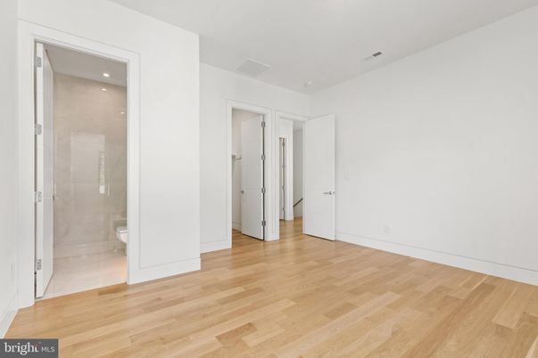 Bathroom, Empty room, Interior, Recessed Lighting, Wood Texture Flooring