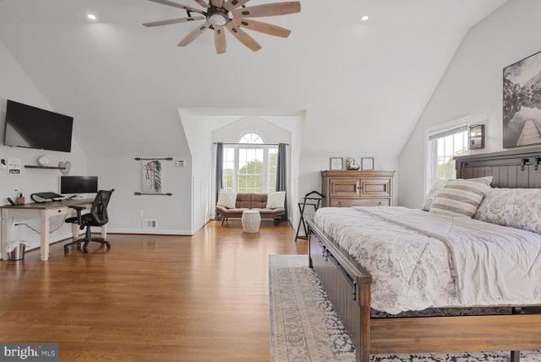 Bedroom, Home Office, Interior, Recessed Lighting, Wood Texture Flooring