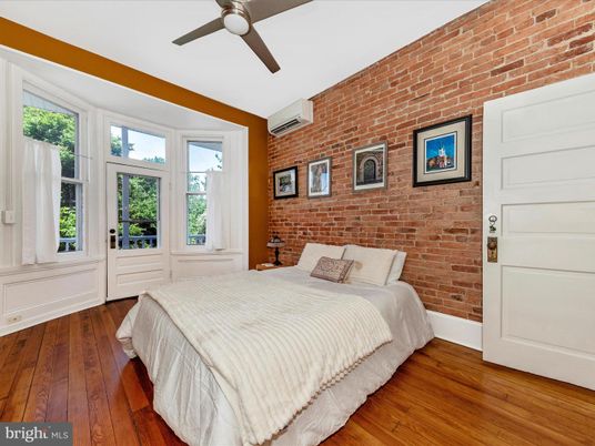 Bedroom, Interior, Stone Walls, Wood Texture Flooring