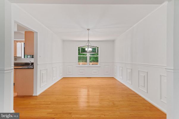 Empty room, Interior, Pendant Lights, Wood Texture Flooring