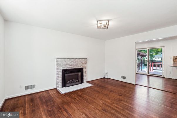 Empty room, Fireplace, Interior, Wood Texture Flooring