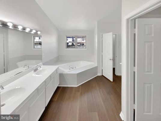 Bathroom, Dual Sink Vanities, Interior, Wood Texture Flooring