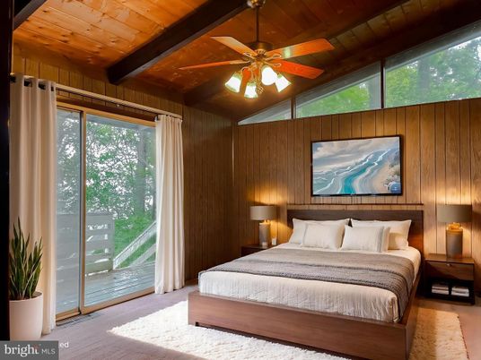 Bedroom, Interior, Wooden Beams, Wooden Ceilings, Wooden Walls