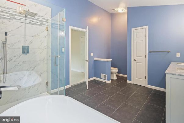 Bathroom, Glass Shower, Interior, Marble Walls