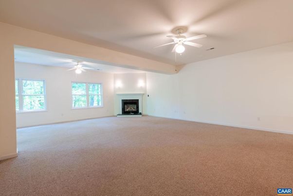 Empty room, Fireplace, Interior