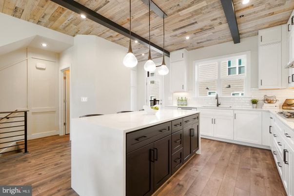 Interior, Kitchen, Pendant Lights, Recessed Lighting, Wooden Beams, Wooden Ceilings, Wood Texture Flooring