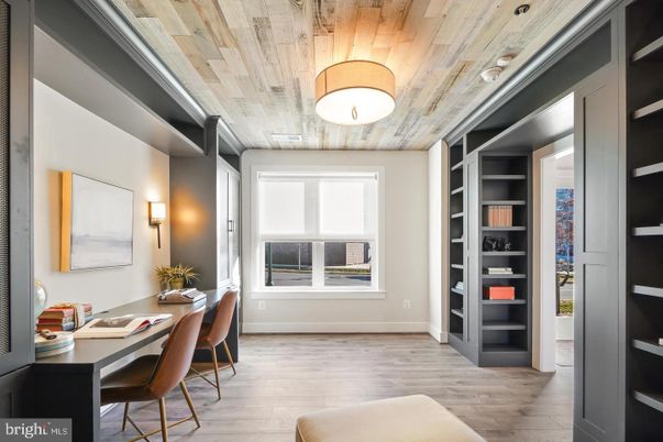 Home Office, Interior, Wooden Ceilings, Wood Texture Flooring