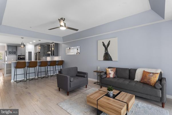 Interior, Kitchen, Living room, Pendant Lights, Recessed Lighting, Stainless Steel Appliances, Wood Texture Flooring
