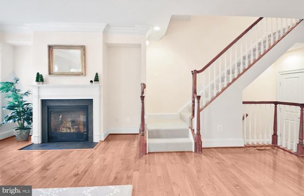 Fireplace, Interior, Recessed Lighting, Wood Texture Flooring