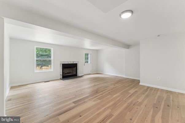 Empty room, Fireplace, Interior, Wood Texture Flooring