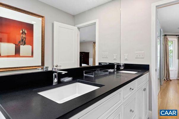 Bathroom, Dual Sink Vanities, Interior, Wood Texture Flooring