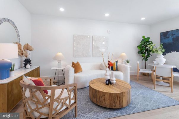 Dining room, Interior, Living room, Recessed Lighting, Wood Texture Flooring