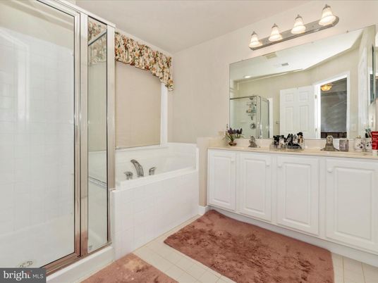 Bathroom, Dual Sink Vanities, Glass Shower, Interior