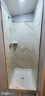 Bathroom, Glass Shower, Interior, Marble Walls