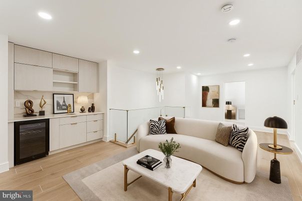 Interior, Living room, Pendant Lights, Recessed Lighting, Wood Texture Flooring