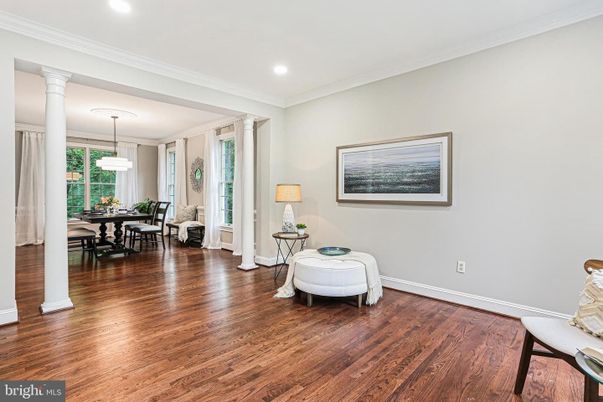 Dining room, Interior, Pendant Lights, Recessed Lighting, Wood Texture Flooring