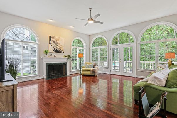 Empty room, Fireplace, Interior, Recessed Lighting, Wood Texture Flooring