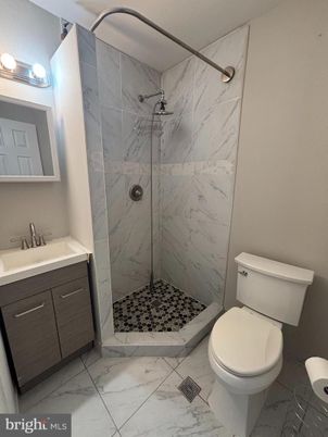 Bathroom, Glass Shower, Interior, Marble, Marble Walls