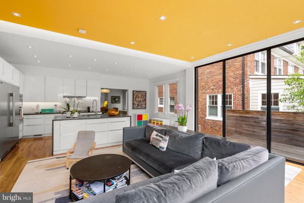 Interior, Kitchen, Living room, Recessed Lighting, Stainless Steel Appliances, Wood Texture Flooring