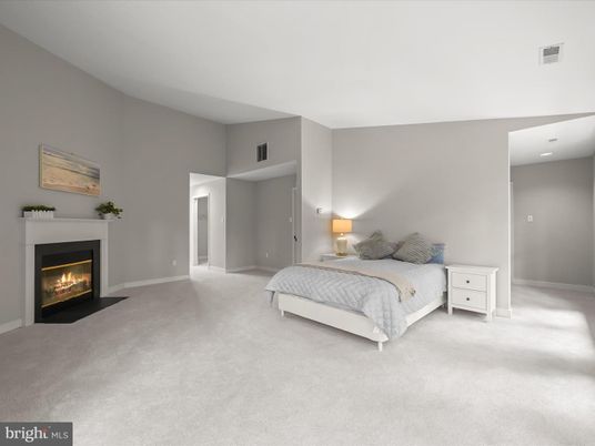 Bedroom, Fireplace, Interior, Recessed Lighting