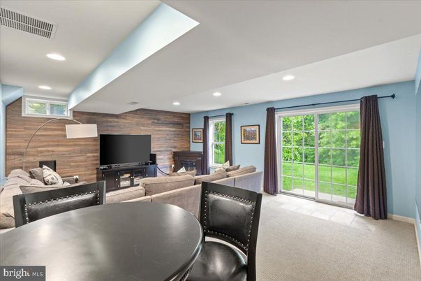 Dining room, Fireplace, Interior, Living room, Recessed Lighting, Wooden Walls