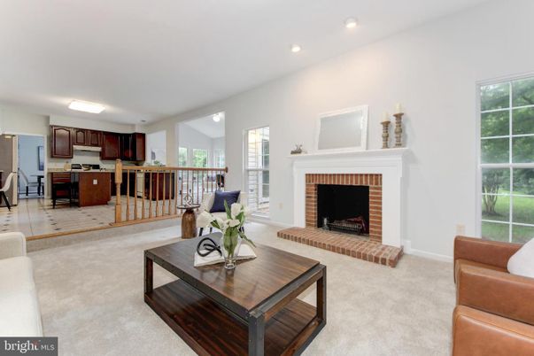 Fireplace, Interior, Kitchen, Living room, Recessed Lighting