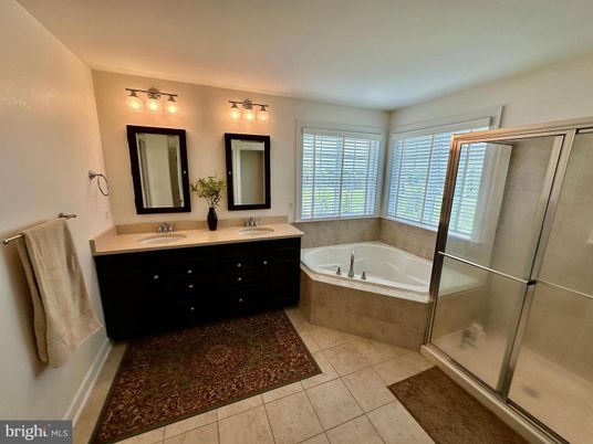 Bathroom, Dual Sink Vanities, Glass Shower, Interior