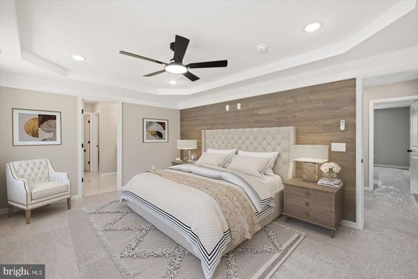 Bedroom, Interior, Recessed Lighting, Wooden Walls