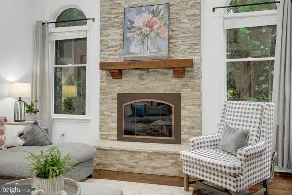 Fireplace, Interior, Stone Walls, Wood Texture Flooring