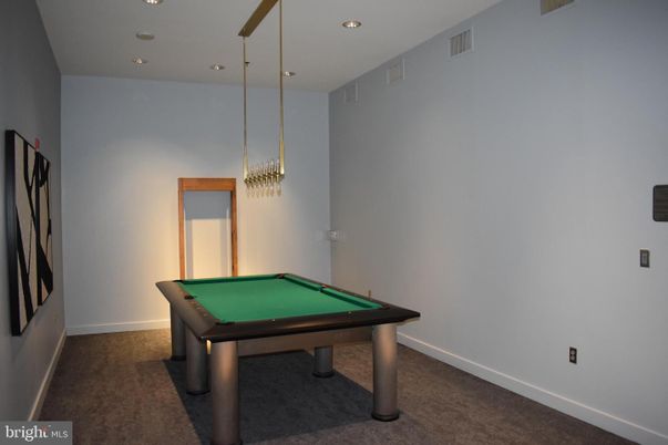 Billiard Table, Game Room, Interior, Pendant Lights, Recessed Lighting
