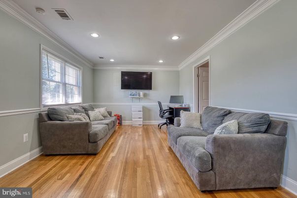 Home Office, Interior, Living room, Recessed Lighting, Wood Texture Flooring