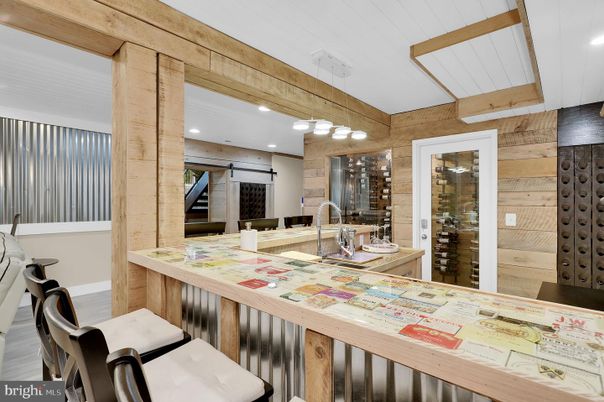 Interior, Kitchen, Recessed Lighting, Wooden Walls